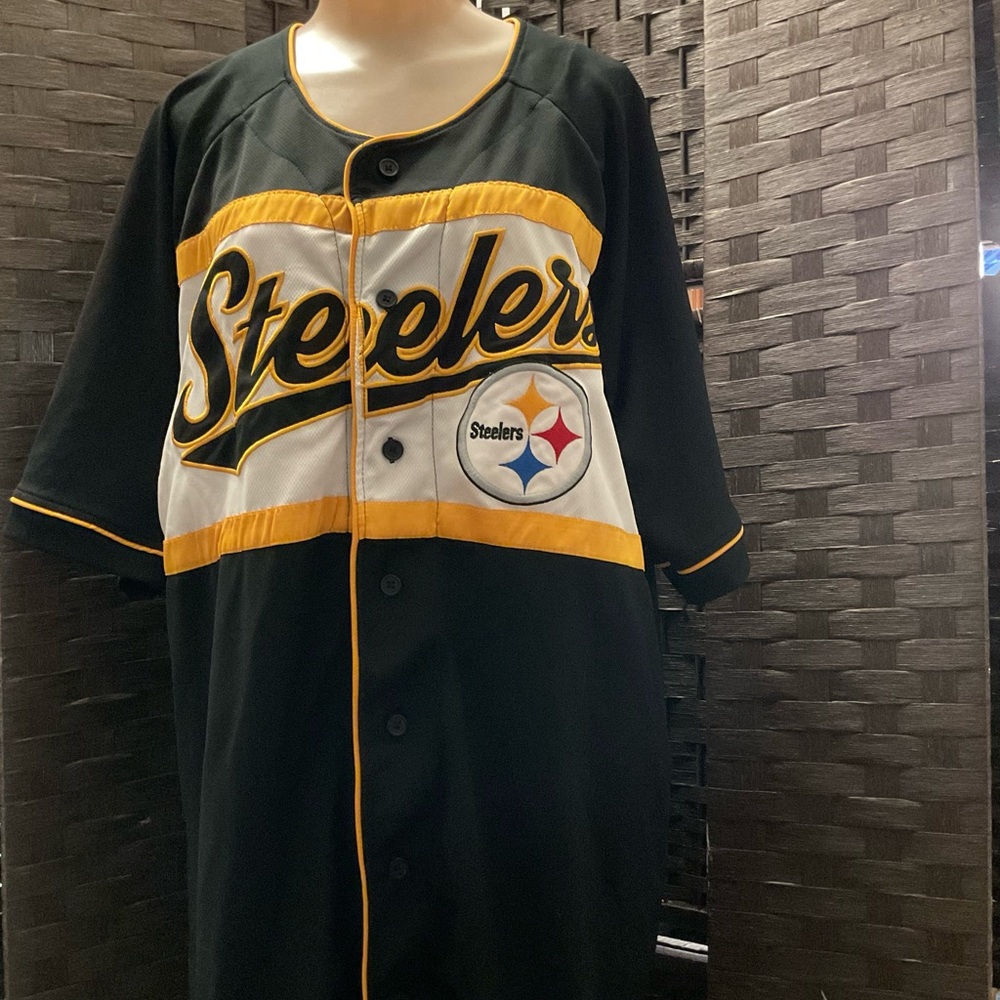 NFL Adults Game Day #33 Button Down Baseball Jersey Shirt - Unisex S-XXL